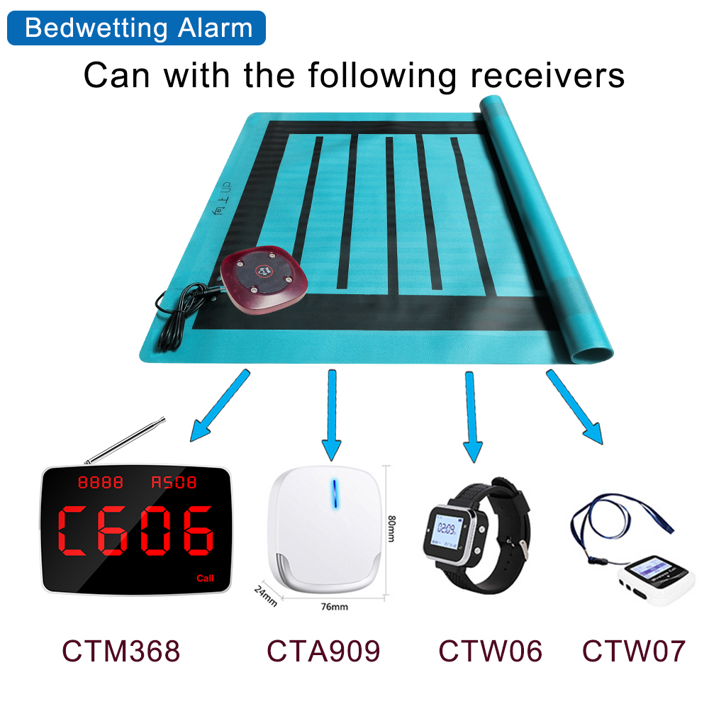 CATEL Smart Wireless Washable Waterproof Bedwetting Alarm for Hospital, Elderly, Patient, Baby/Transmitter Work with Receiver